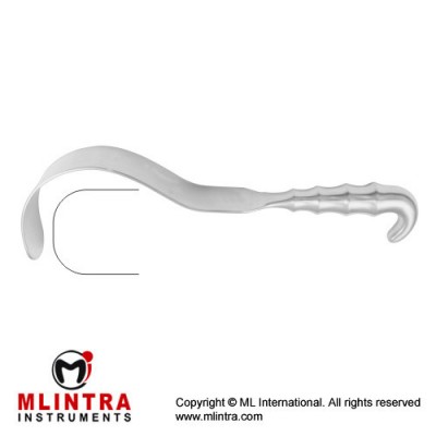 Deaver Retractor Fig. 10 - With Hollow Handle Stainless Steel, 31.5 cm - 12 1/2" Blade Width 100 mm